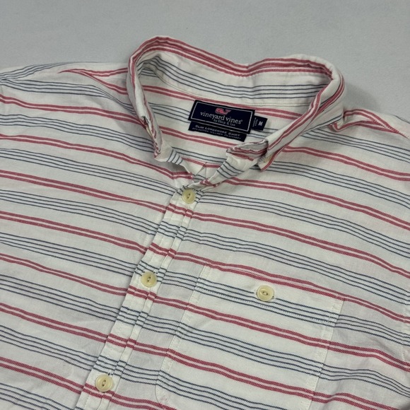 Vineyard Vines Other - Vineyard Vines Men's Slim Longshore Shirt Linen Blend Striped Multicolor Medium